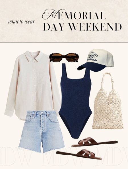 MDW Outfit Ideas 〰️ What to wear for MDW, Memorial Day, Memorial Day outfit, Memorial Day swim, Memorial Day weekend, Memorial Day dress, MDW outfits, MDW dress, summer outfit, AGOLDE Parker shorts, AGOLDE denim shorts, boat day outfit

#LTKSeasonal #LTKSwim #LTKStyleTip