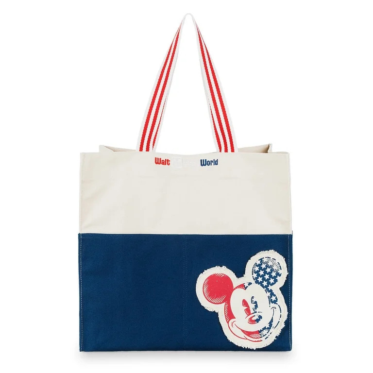 Disney Parks Walt Disney World Mickey Americana Cotton Tote Bag New with Tags | Walmart (US)