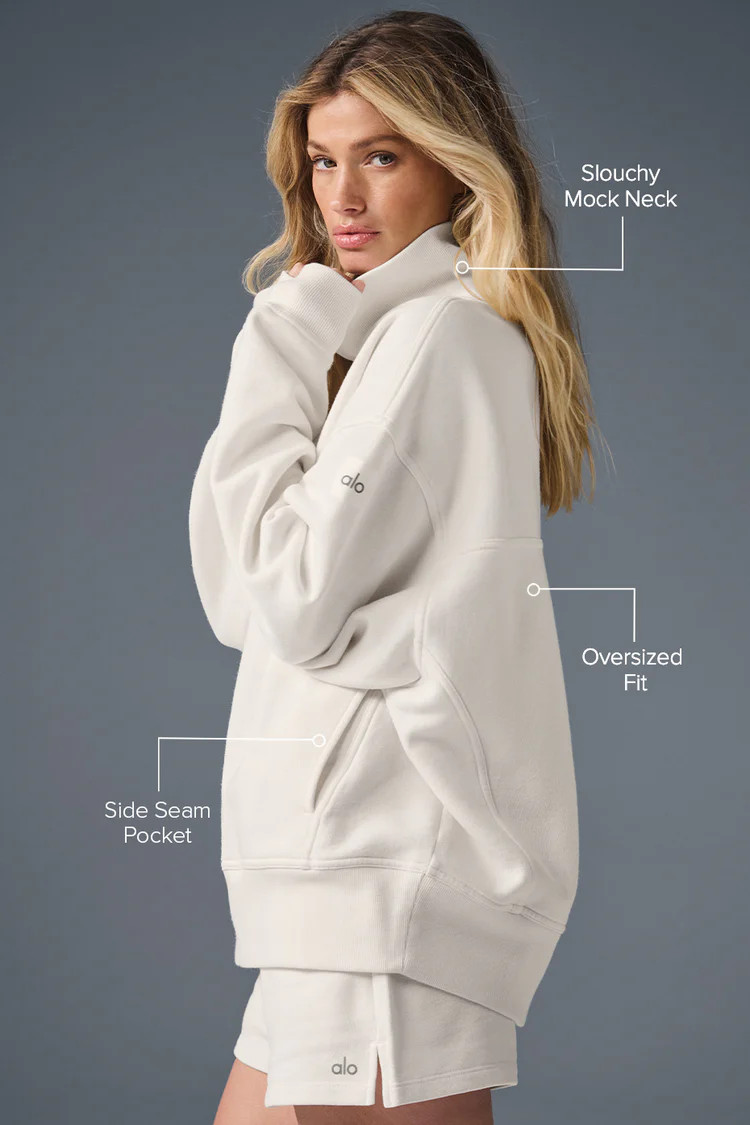 Hazy Mock Neck Pullover - Ivory | Alo Yoga (US)