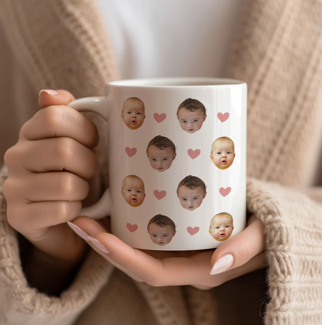 Baby Face Mug, Personalized Face Mug, Custom Photo Mug, Your Baby Face Mug, Baby Face Mug for Mom... | Etsy (US)