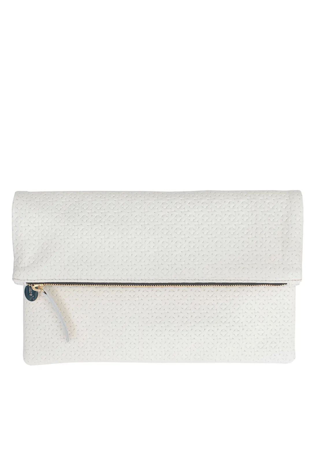 Clare V. Crosshatch Foldover Clutch | Rent The Runway