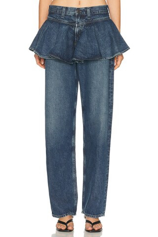 AGOLDE Peplum Jeans in Blue | FWRD 