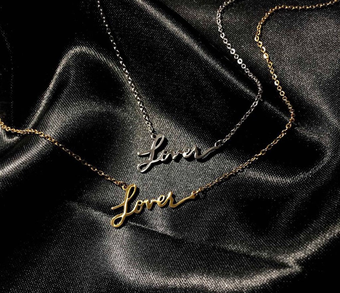 stainless steel lover necklace | Etsy (US)
