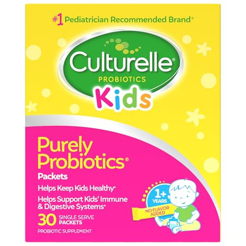 Culturelle Kids Daily Probiotic Packets for Kids, (Ages 3+) - 30 Count - From the 1 Pediatrician-Recommended Brand – Flavorless Daily Probiotics for Digestive Health & Immune Support | Amazon (US)