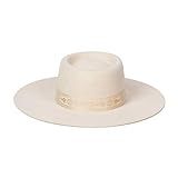 Lack of Color Women's Juno Boater Wool Hat with Brocade Ribbon Trim (Cream, Medium (57 cm)) | Amazon (US)