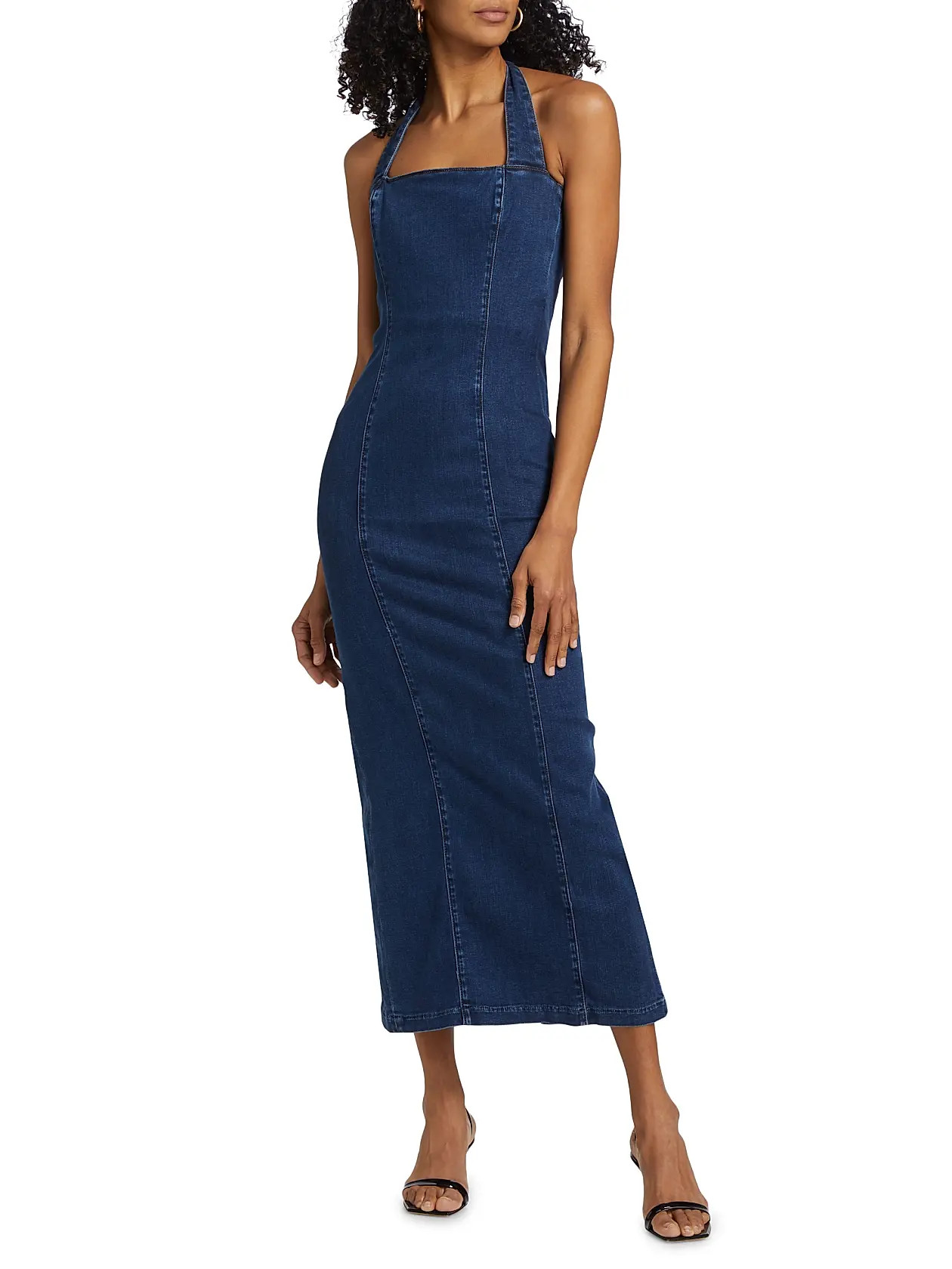 Evita Denim Halter Dress | Saks Fifth Avenue