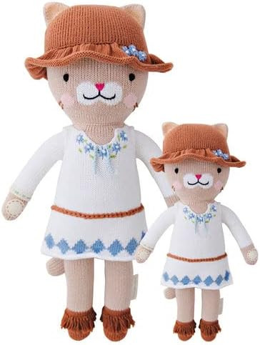 Amazon.com: cuddle + kind Chelsea The Cat Little 13" Hand-Knit Doll – 1 Doll = 10 Meals, Fair T... | Amazon (US)