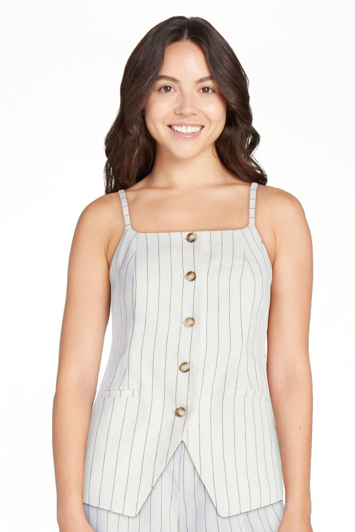 Scoop Women\u2019s Linen Blend Vest, Sizes XS-XL | Walmart (US)
