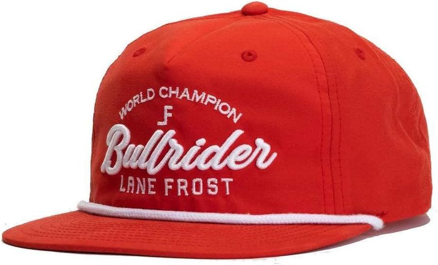 Lane Frost Men's Front Bullriders Retro Logo Rope Solid-Back Ball Cap Red One Size | Amazon (US)