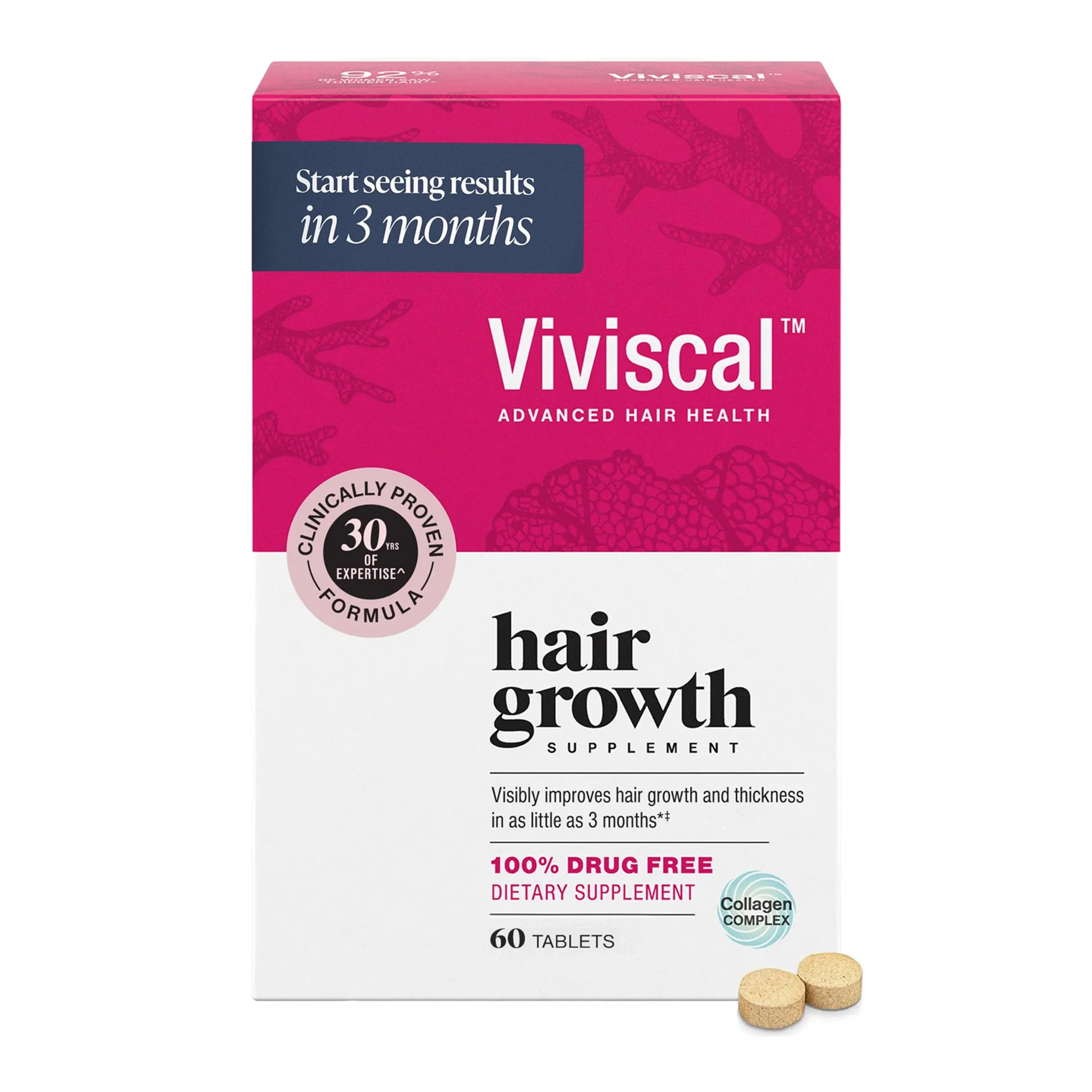 Viviscal Hair Growth Supplements for Women, Thicker Fuller Hair Support for Thinning Hair and Hai... | Walmart (US)