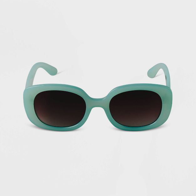 Women's Plastic Retro Oval Sunglasses - A New Day™ | Target