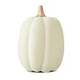 Harvest Cream Flocked PP Pumpkin Decoration, 13 in H, by Way To Celebrate | Walmart (US)