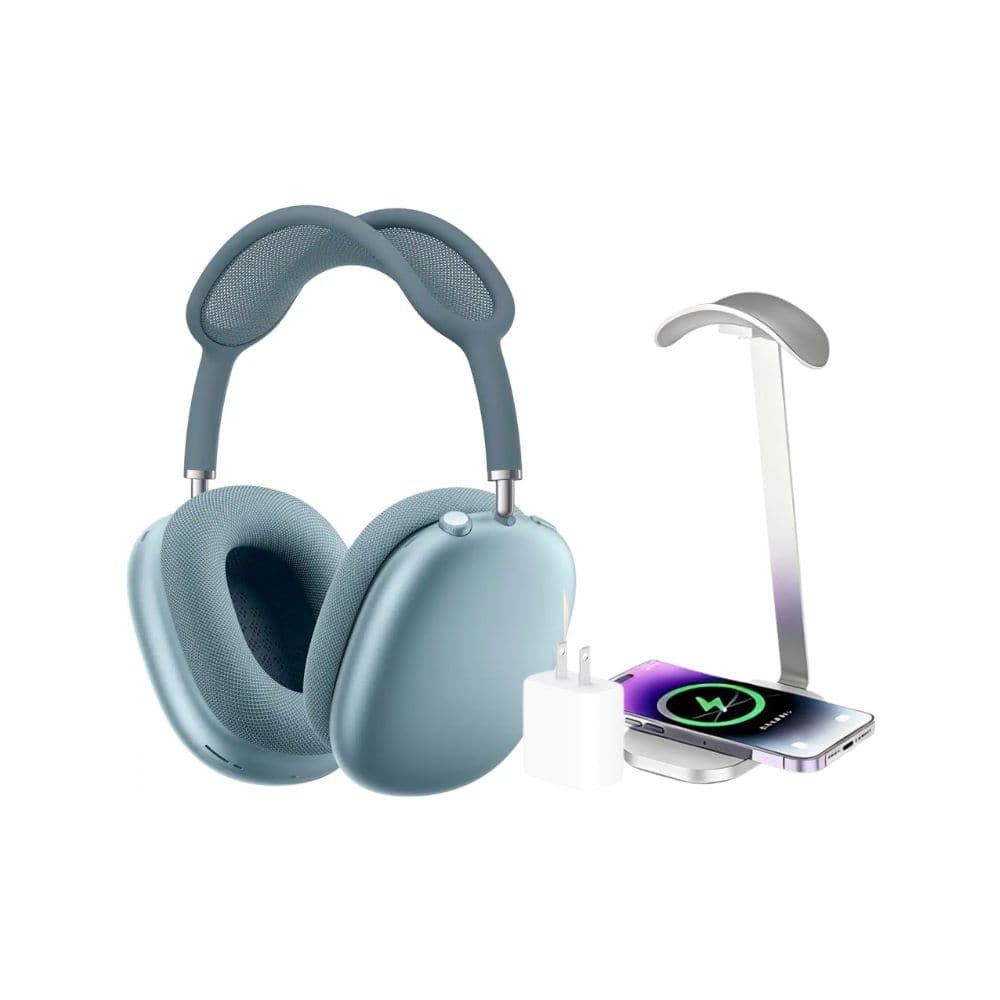 Apple - AirPods Max (USB-C) - Blue + Power Adapter, Headphone Stand/Charging Pad | Best Buy U.S.