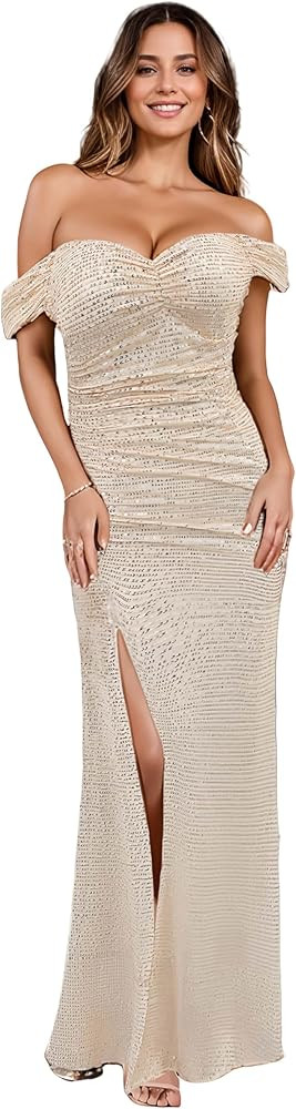 Elegant Sequin Evening Gowns for Women Formal,Prom,Gala,Wedding Guest | Amazon (US)