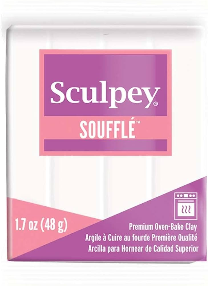 Polyform Sculpey Soufflé Polymer Oven-Bake Clay, Igloo White, Non Toxic, 1.7 oz. bar, Great for ... | Amazon (US)