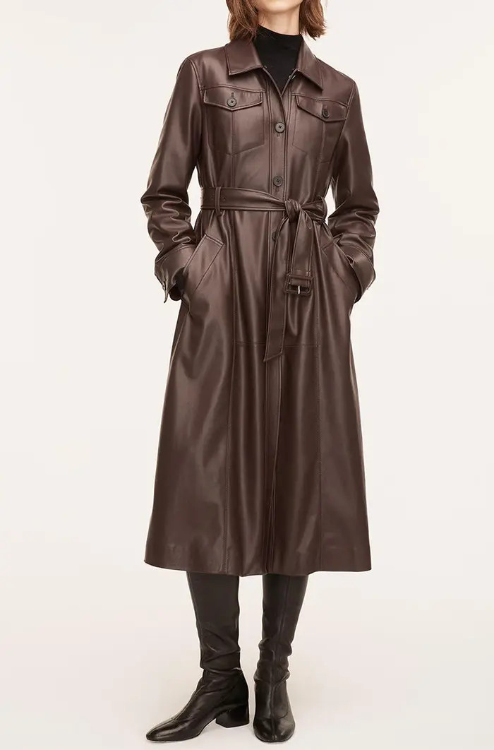 Vegan Leather Trench Coat | Nordstrom