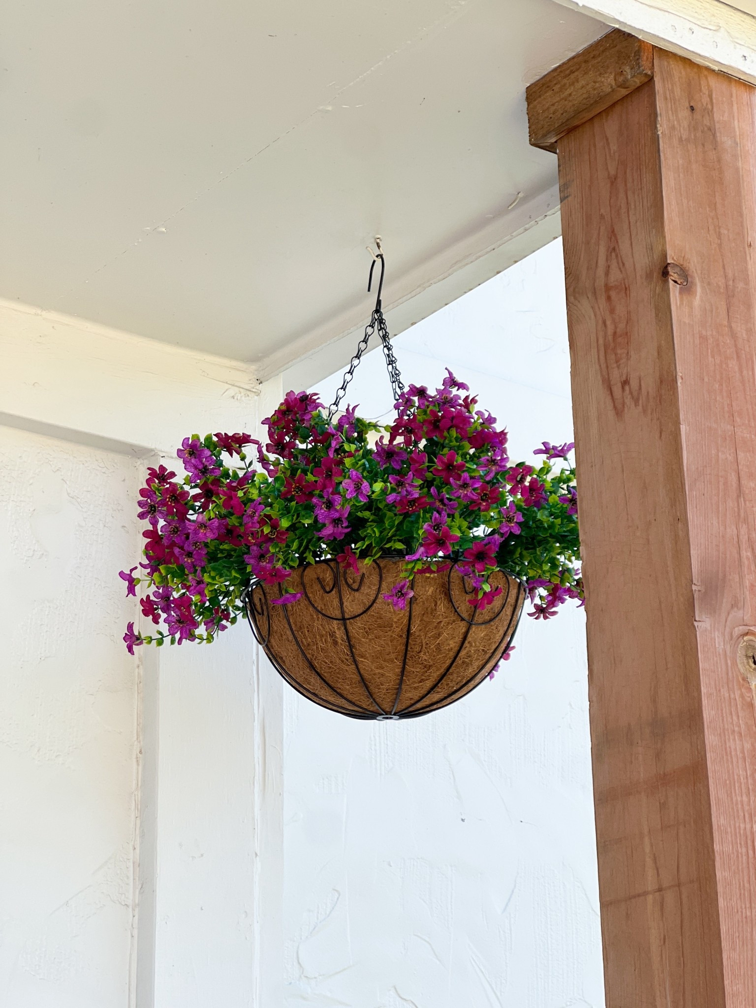 This artificial flower hanging basket looks sooooo real! $27 find that took me less than ten minutes to assemble 💐

#LTKSeasonal #LTKHome #LTKOver40