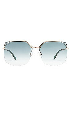 DIFF EYEWEAR Bree in Gold & G15 Gradient from Revolve.com | Revolve Clothing (Global)