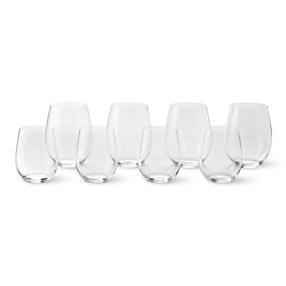 Riedel "O" Stemless Mixed Chardonnay & Cabernet Wine Glasses, Pay-6 Get 8 Set | Williams-Sonoma