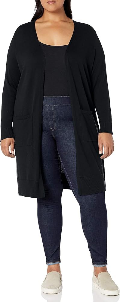 Amazon Essentials Women's Plus Size Lightweight Longer Length Cardigan Sweater | Amazon (US)