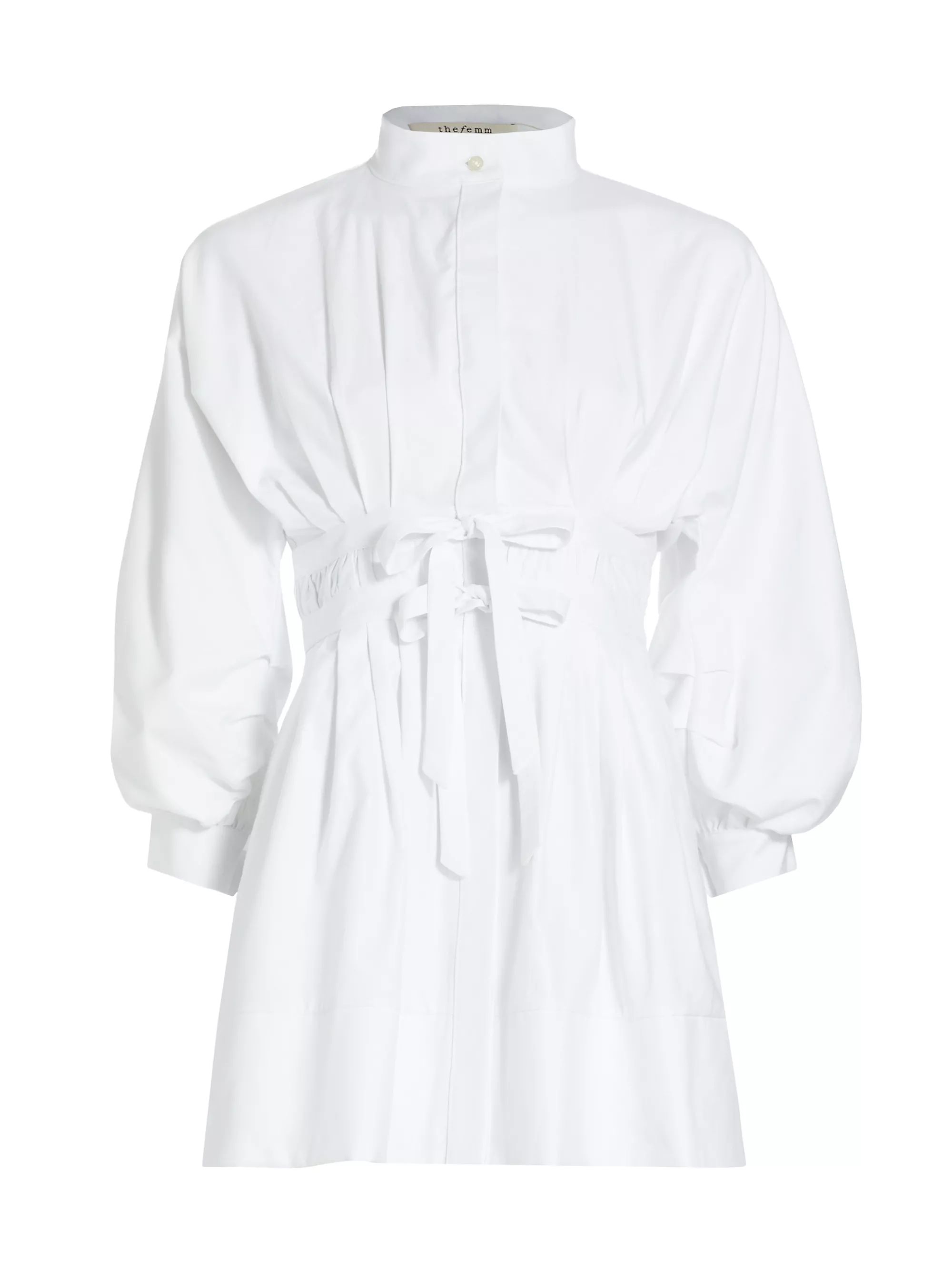 Cristina Elasticized Cotton Minidress | Saks Fifth Avenue