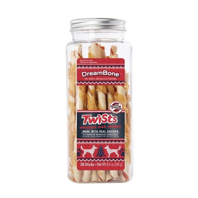 DreamBone Holiday Chicken Wrapped Twists Dog Treats, 28 count | Chewy.com