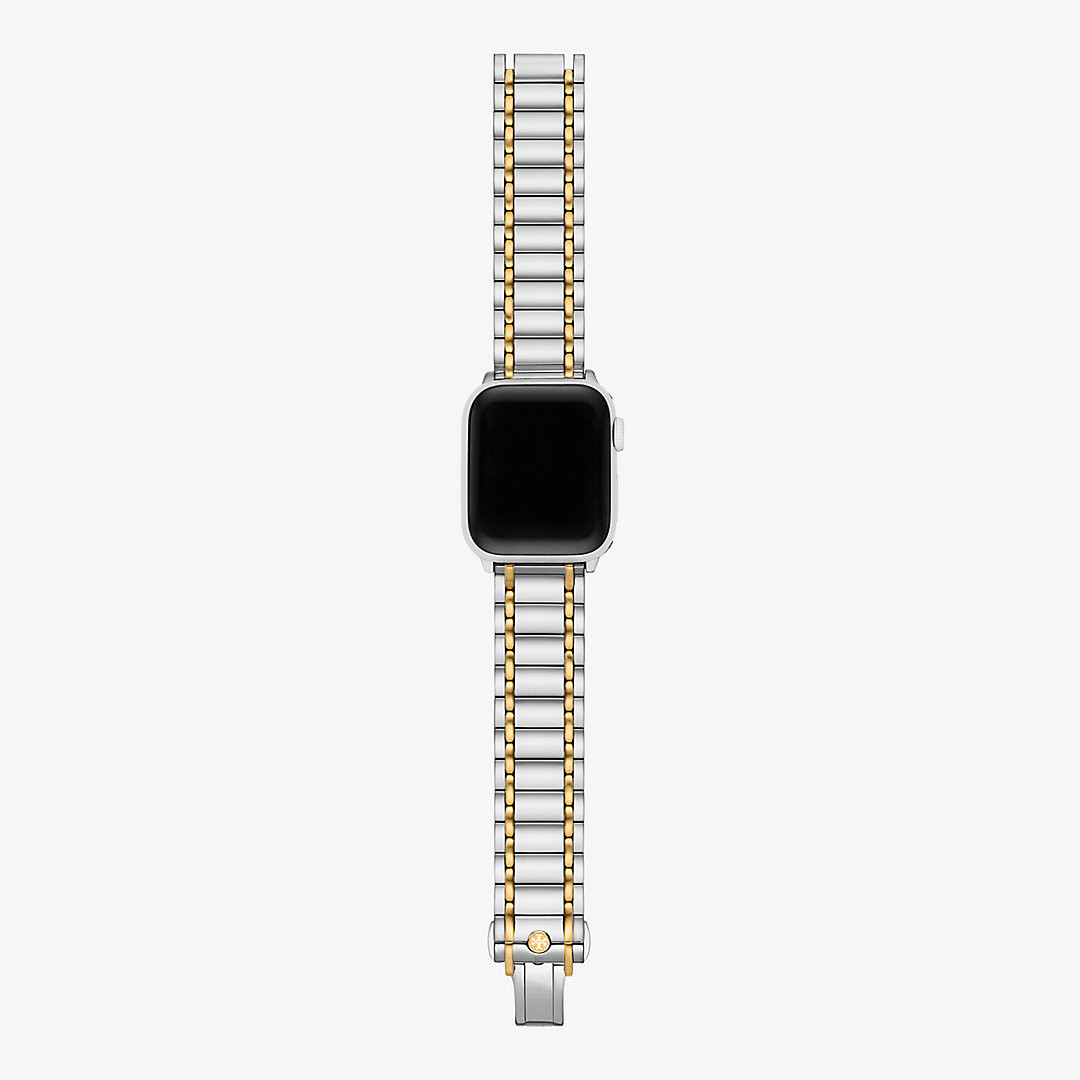 Tory Burch Miller Band for Apple Watch®, Two-Tone Gold/Stainless Steel 38 - 40MM | Tory Burch (US)