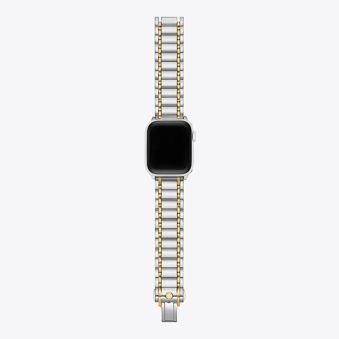 Tory Burch Miller Band for Apple Watch®, Two-Tone Gold/Stainless Steel 38 - 40MM | Tory Burch (US)