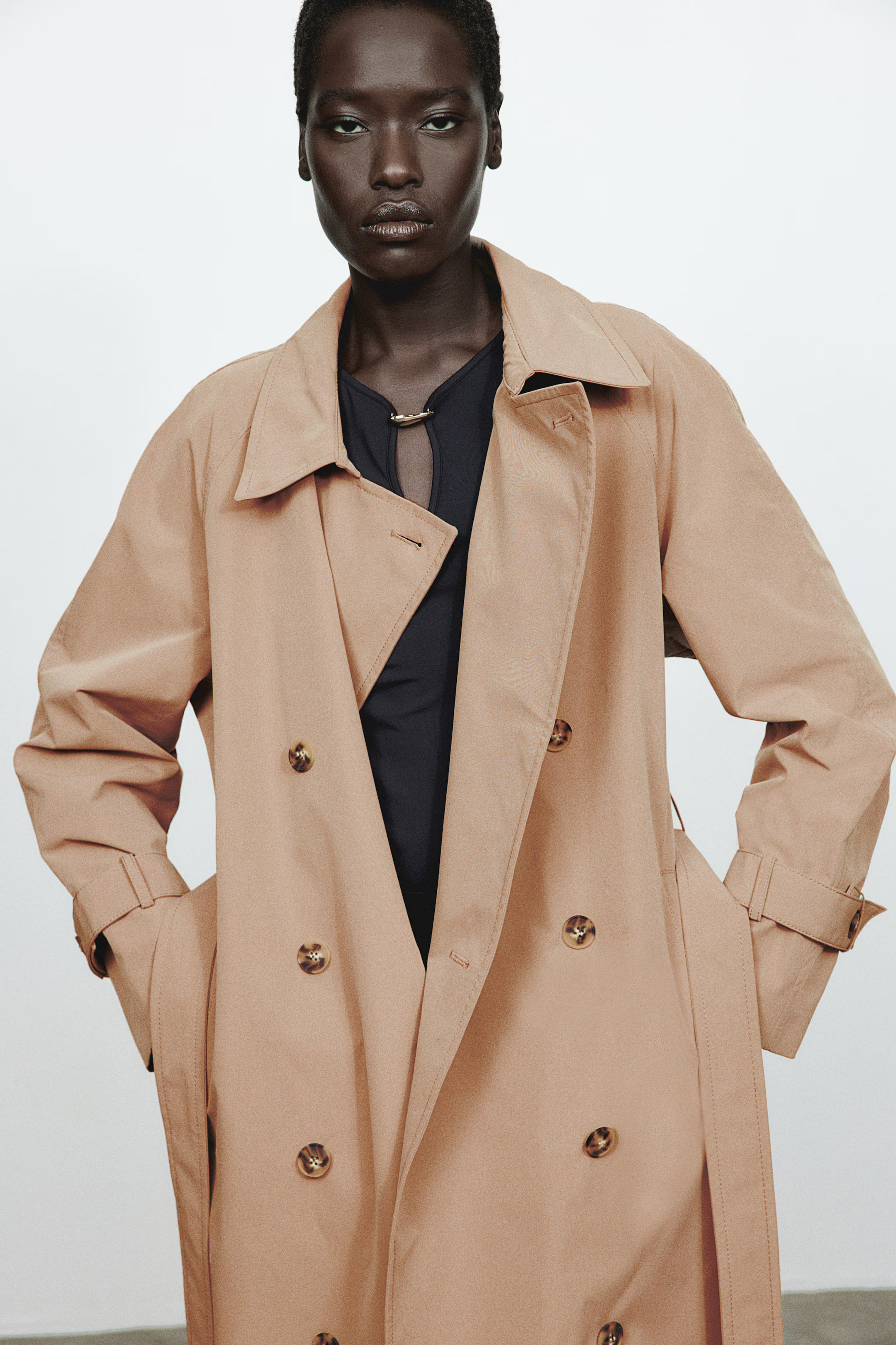 Gabardina de doble botonadura | H&M (FR, IT, ES, PT, BE)