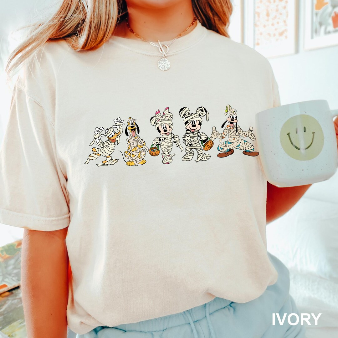 Disney Friends Halloween Shirt, Mickey and Friends Shirt, Disney Characters Mummy Shirt, Disney H... | Etsy (US)