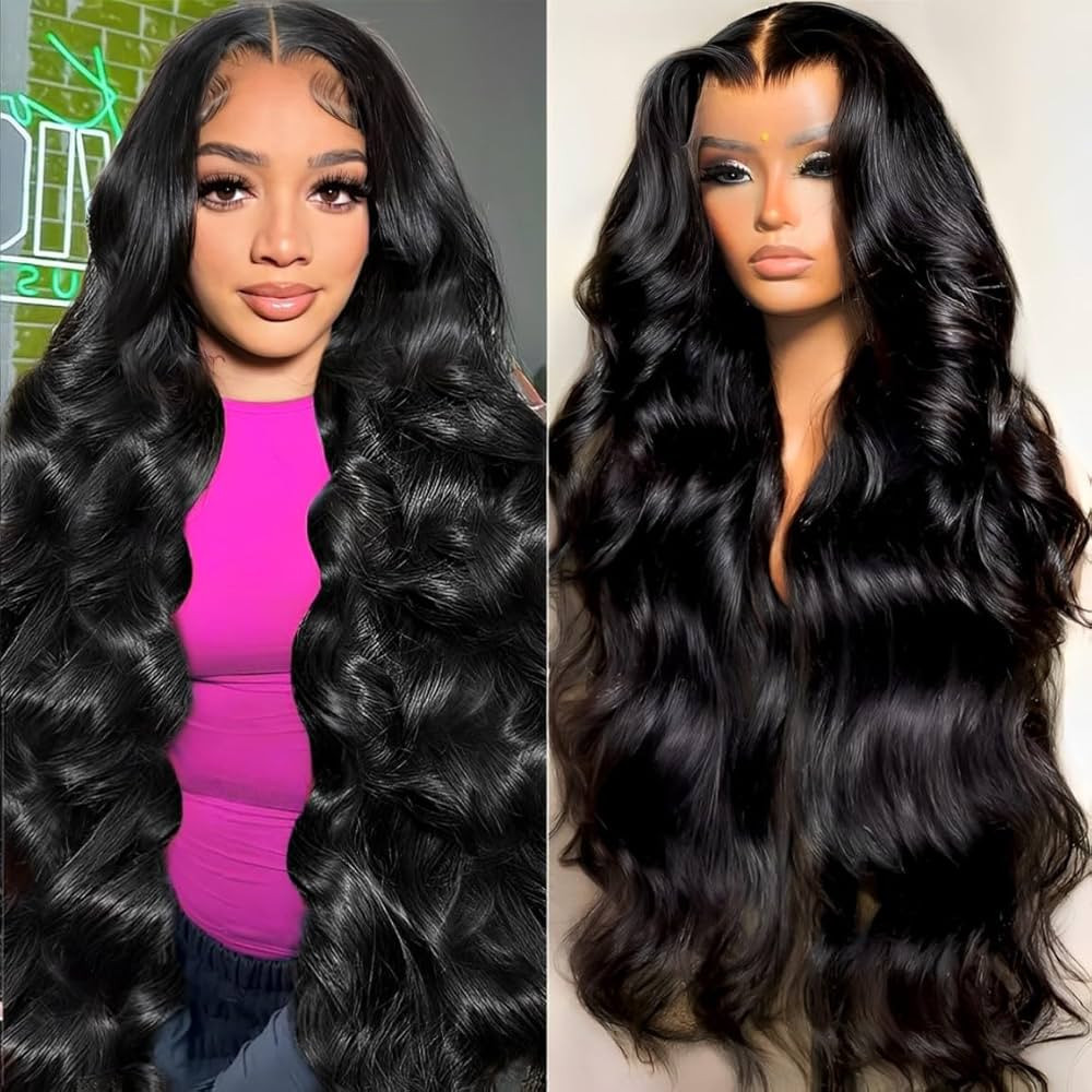 30 Inch 13x6 Lace Front Wigs Human Hair 200 Density Body Wave HD Lace Front Wigs Human Hair Pre P... | Amazon (US)