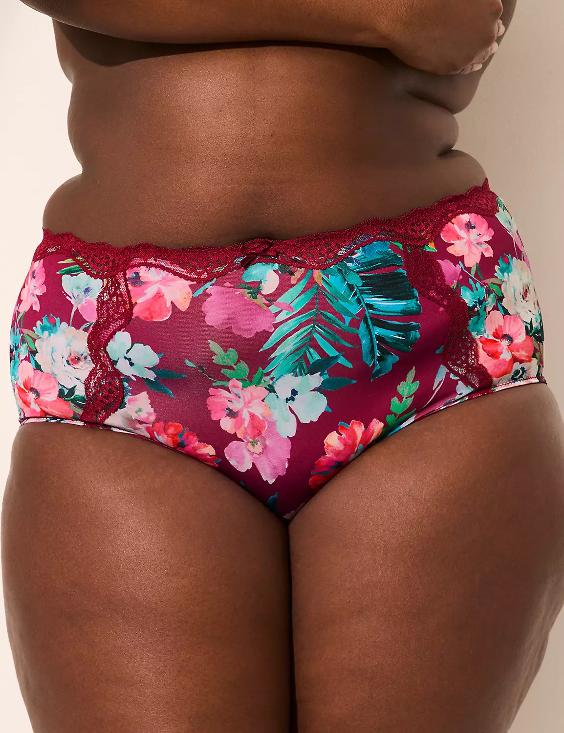 Lace-Trim Full Brief Panty | LaneBryant | Lane Bryant (US)