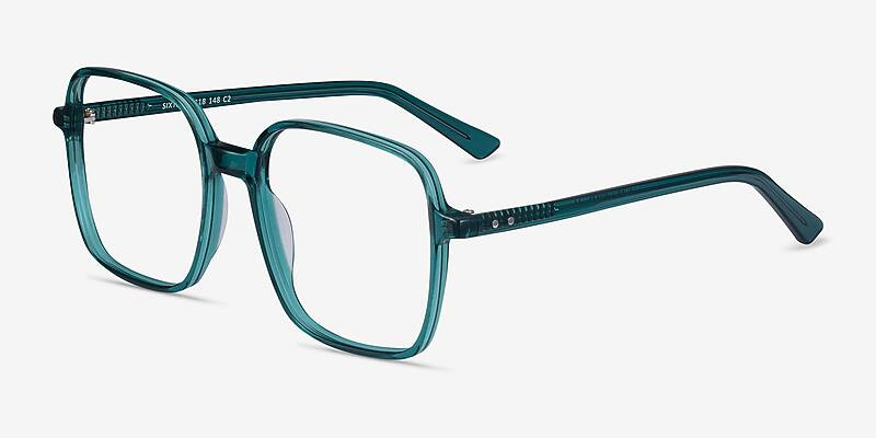 Sixto Square Teal Full Rim Eyeglasses | Eyebuydirect | EyeBuyDirect.com