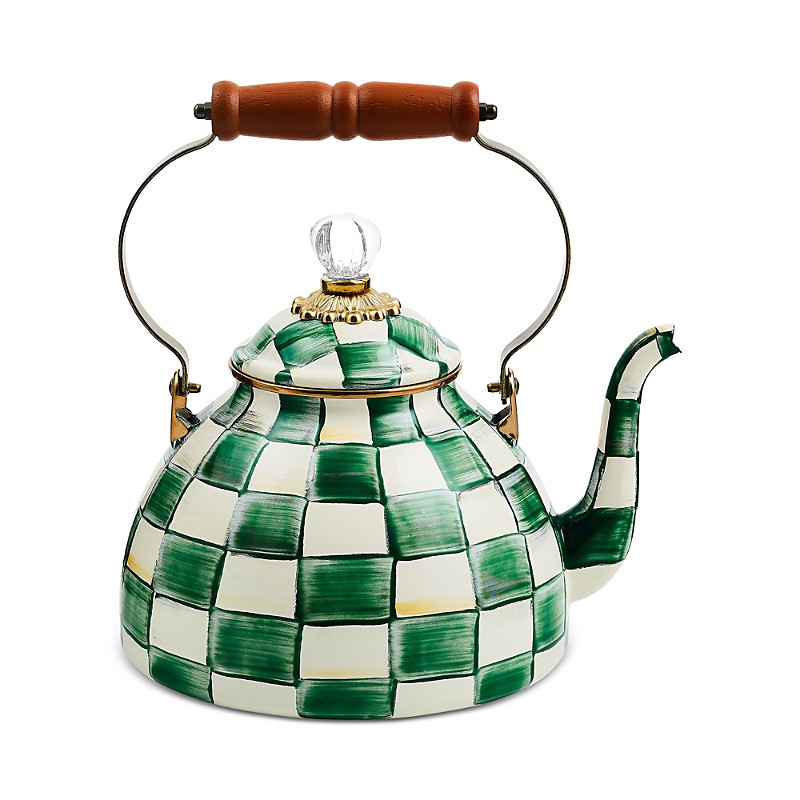 MacKenzie-Childs Emerald Check 3-Quart Tea Kettle | Bloomingdale's (US)