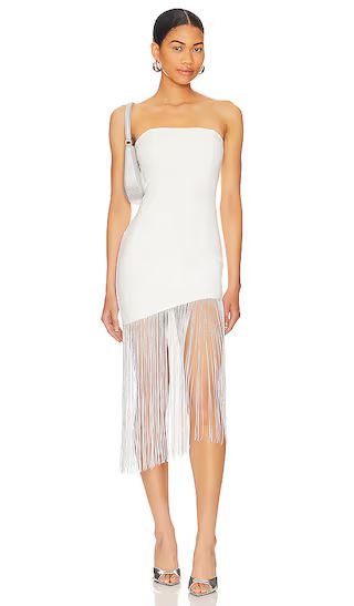 Cleo Strapless Dress in White | Revolve Clothing (Global)