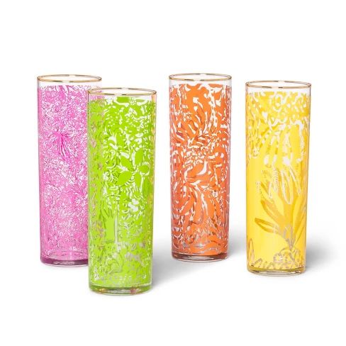 4pk 13.5oz Cocktail Glass Set - Lilly Pulitzer for Target | Target