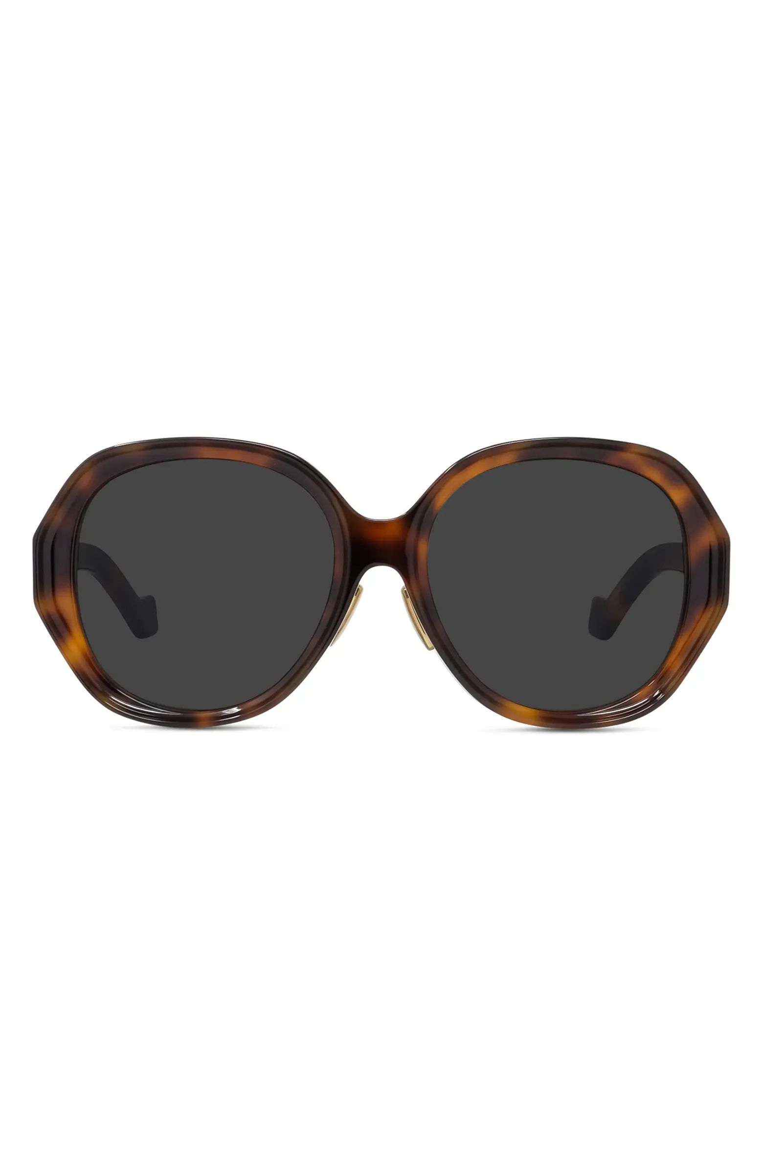 Chunky Anagram 57mm Round Sunglasses | Nordstrom