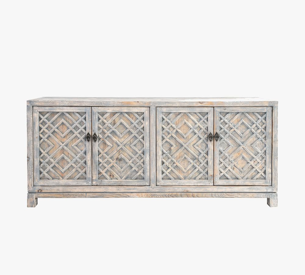 Emila 85" Carved Reclaimed Wood Buffet | Pottery Barn (US)
