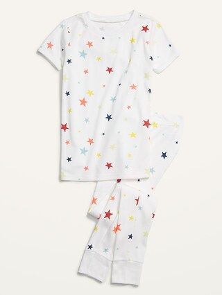 Gender-Neutral Snug-Fit Printed Pajama Set for Kids | Old Navy (US)
