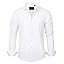J.VER Men's Dress Shirts Solid Long Sleeve Stretch Wrinkle-Free Formal Shirt Business Casual Butt... | Amazon (US)