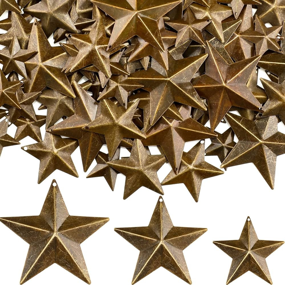 Photect 200 Pcs Mini Metal Rustic Stars for Crafts Small Christmas Metal Stars 3D Stars Vintage M... | Amazon (US)