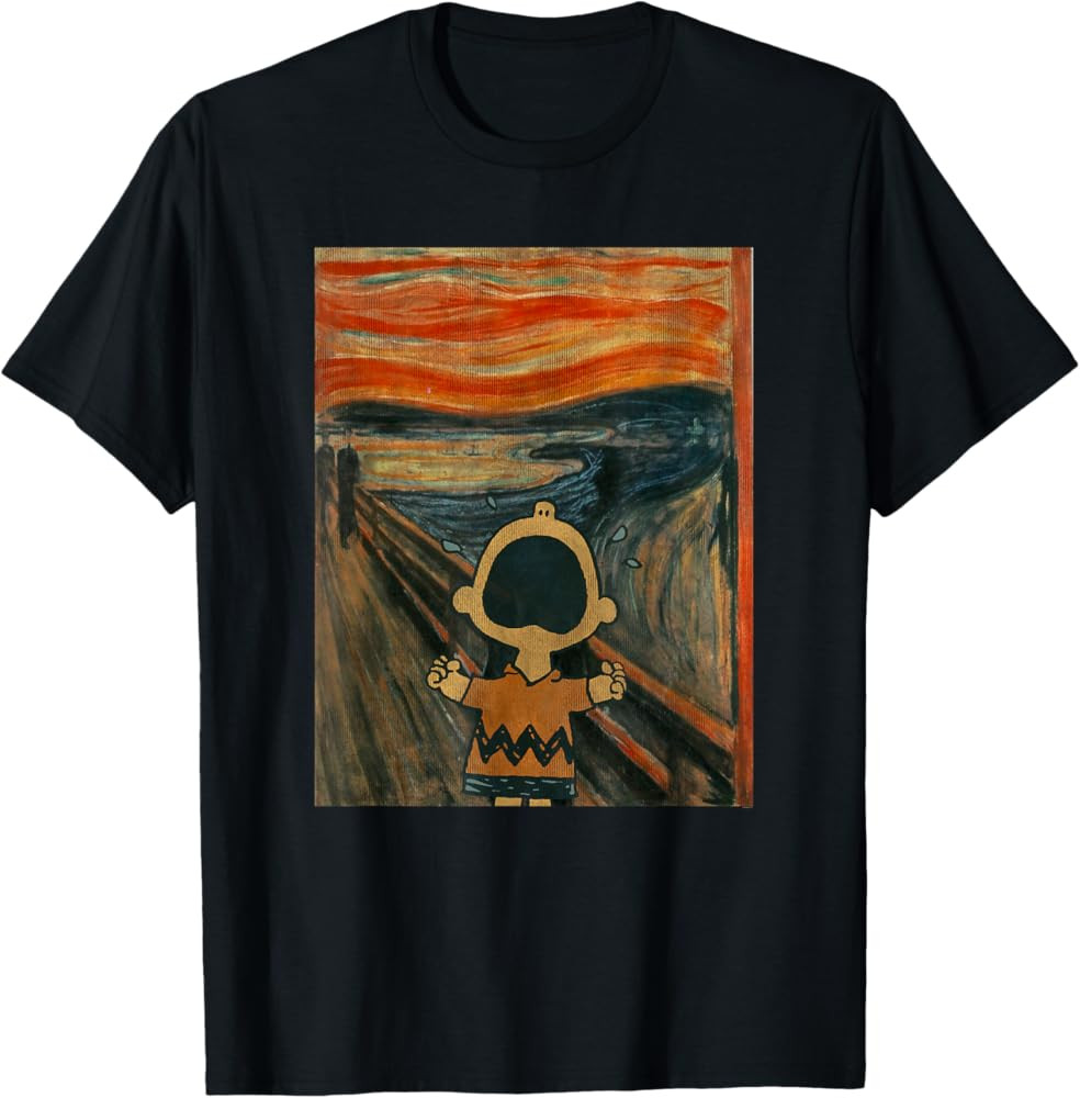 Peanuts Charlie Brown Scream Artsy T-Shirt | Amazon (US)