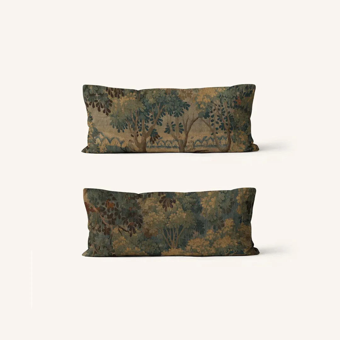 LA FAE Vintage Verdure III Tapestry Lumbar Pillow Cover - Double-sided Print Cushion Case - Etsy | Etsy (US)