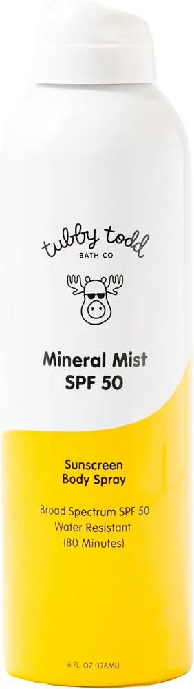 Tubby Todd Mineral Mist SPF 50 Sunscreen - Non-Aerosol Sunscreen Body Spray for Babies and Kids -... | Amazon (US)