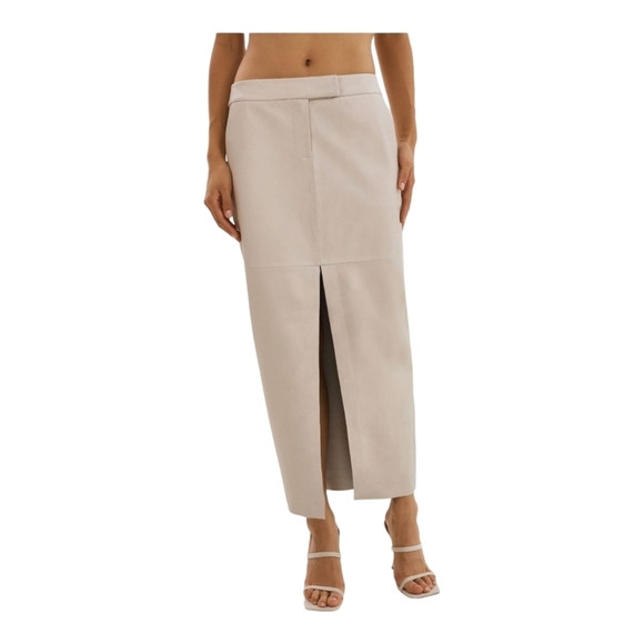 LaMarque Abia Low Waist Leather Maxi Skirt Bone Size Small NWT $545 | Poshmark
