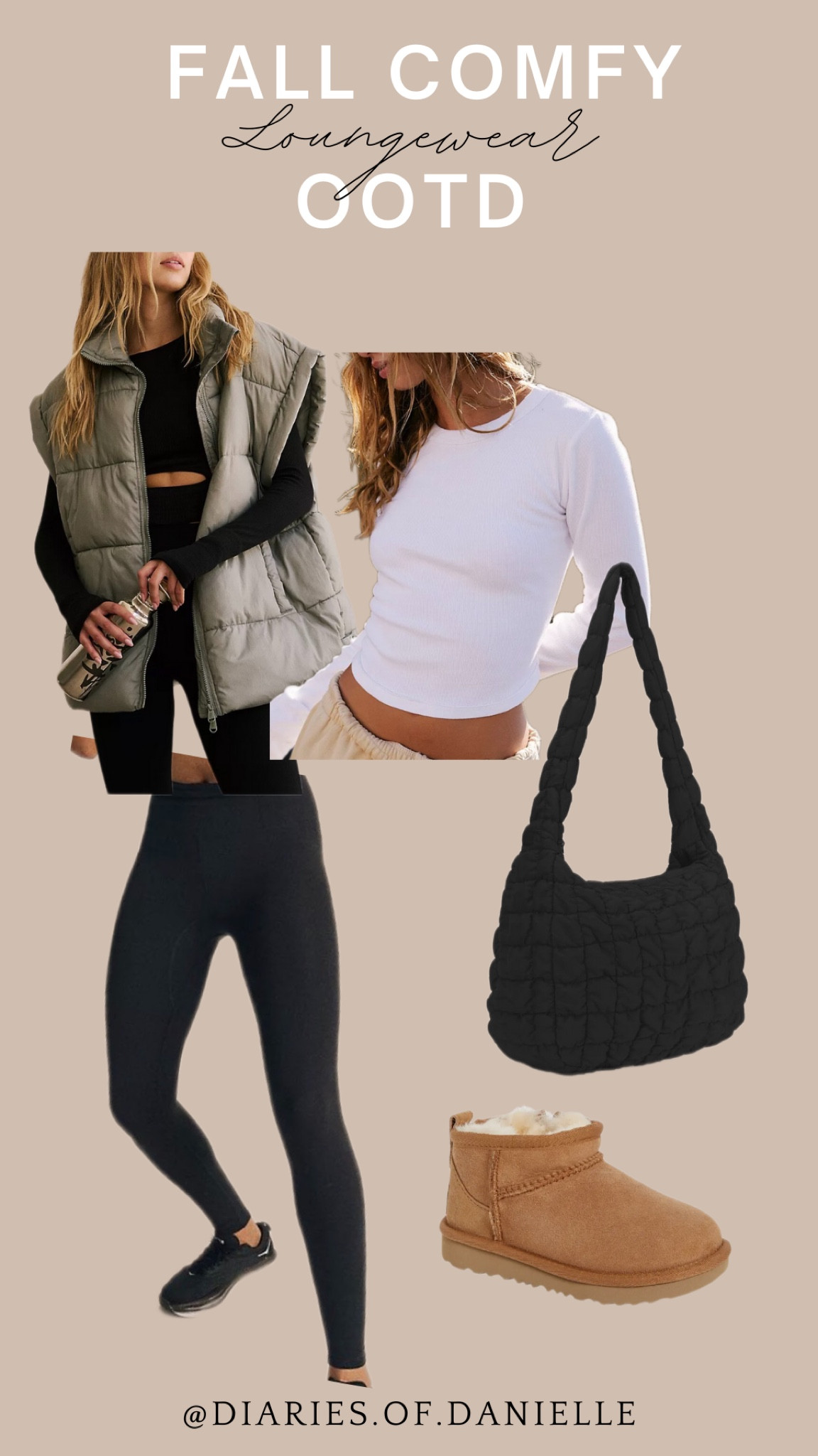Fall Comfy Loungewear Outfit 🍁

Free People, puffer vest, black leggings, crossbody bag, quilted tote bag, black trucker hat, Ugg mini boots, comfy outfit, fall outfit, loungewear outfit, mom style, everyday outfit

#LTKSeasonal #LTKstyletip #LTKfindsunder100