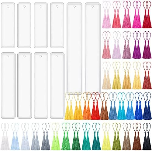 FEQO 90 Pieces Bookmark Molds with Tassels Kit Including 80 Pieces Bookmark Tassels and 10 Pieces Re | Amazon (US)