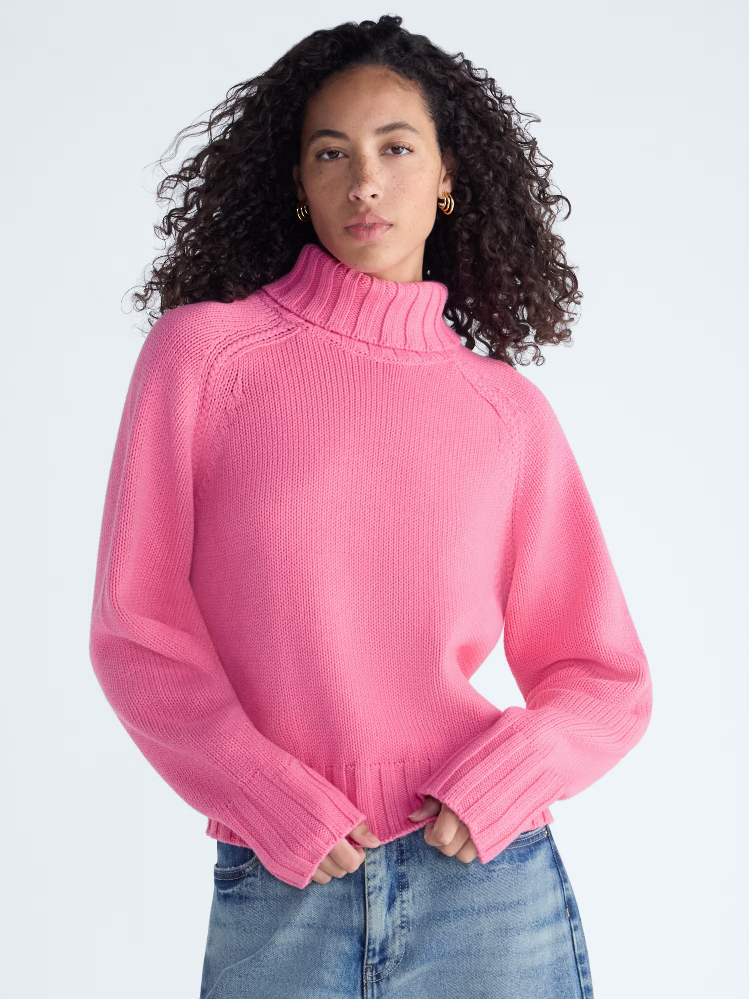 Free Assembly Women's and Women's Plus Cropped Turtleneck Sweater, Midweight, XS-4X - Walmart.com | Walmart (US)