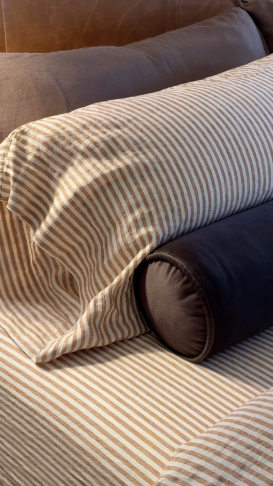 The perfect striped sheet and bolster combo for fall...

#LTKHome #LTKSeasonal