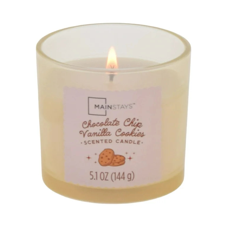 Mainstays 1-Wick Oven Scene Scented Jar Candle, Chocolate Chip Vanilla Cookies, 5.1oz. | Walmart (US)